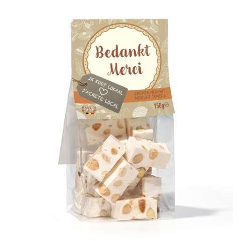 Zachte nougat "Bedankt!"