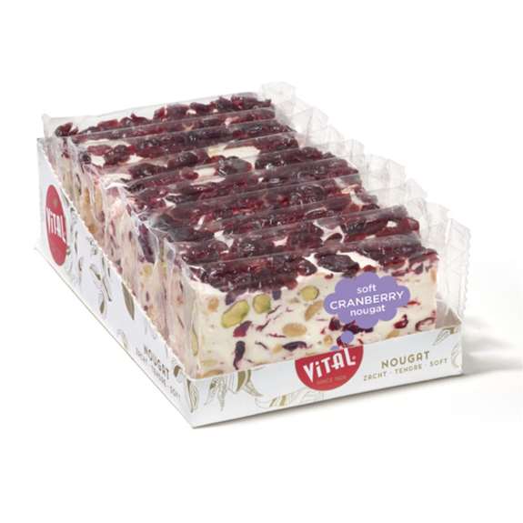Nougat slice cranberry