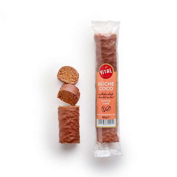 Buche coco melkchocolade mokka